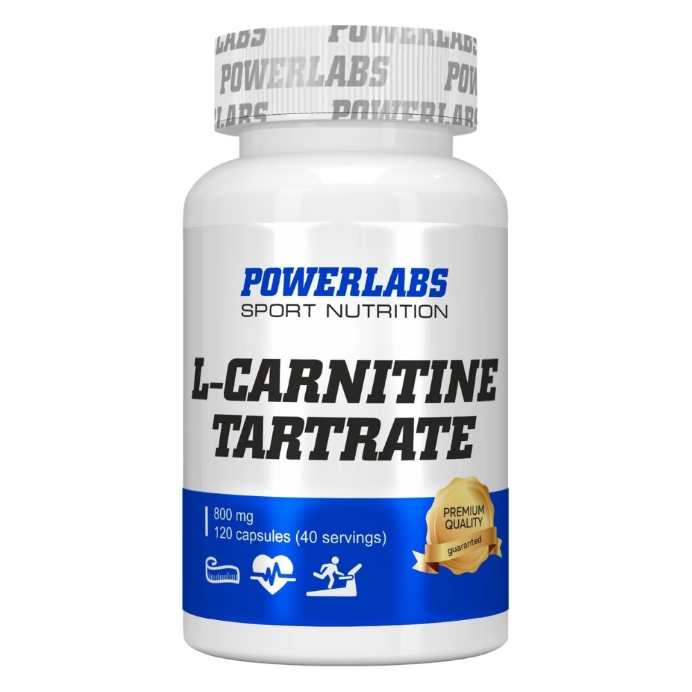 L-карнитин PowerLabs Л-карнитин (L-Carnitine Tartrate) 120 капсул