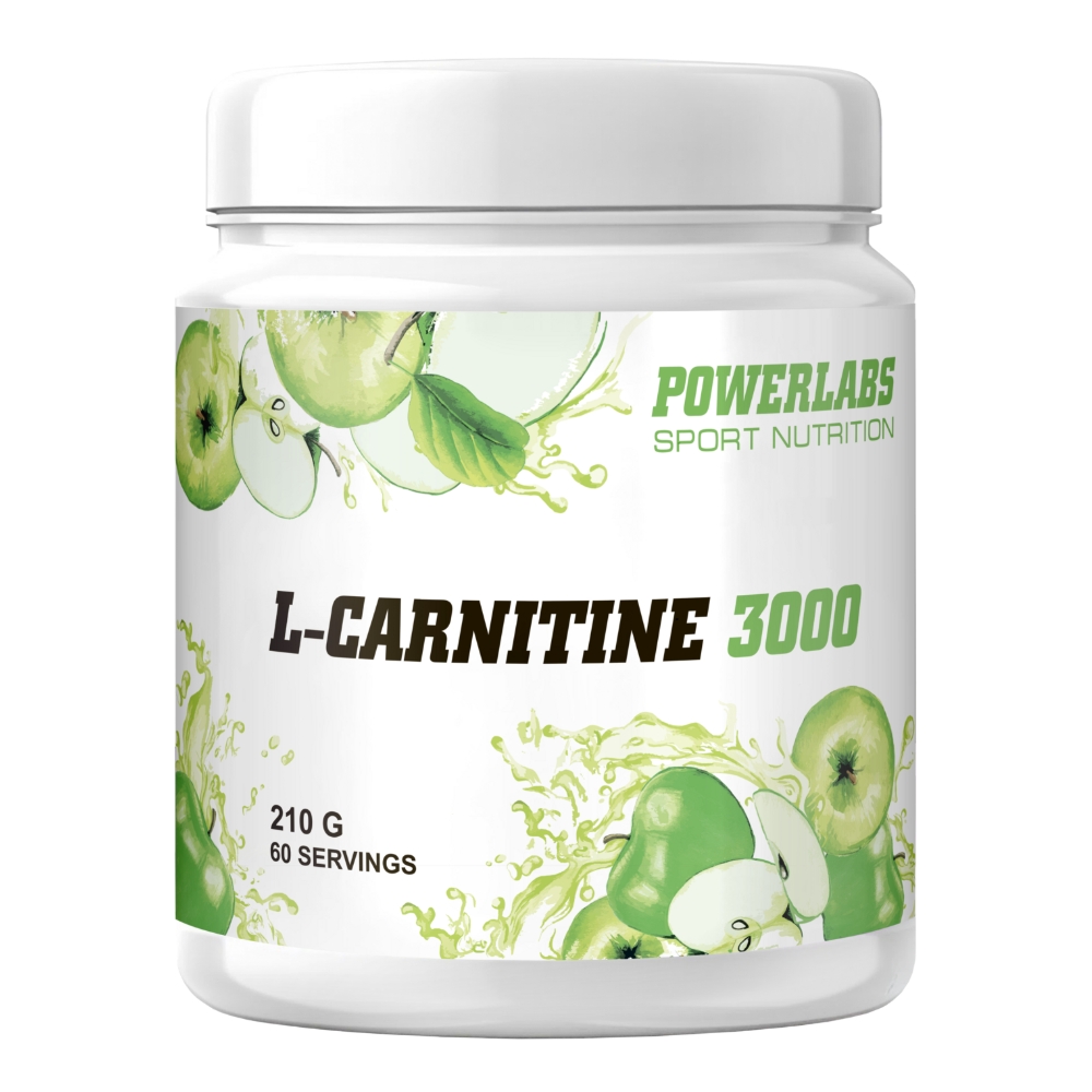 L-карнитин PowerLabs Л-карнитин (L-Carnitine) 210 гр Яблоко