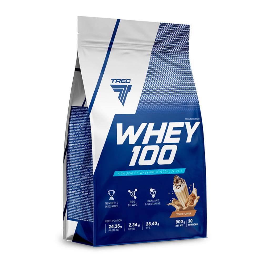 Протеин Trec Nutrition Whey 100 Сывороточный протеин 900 g Печенье