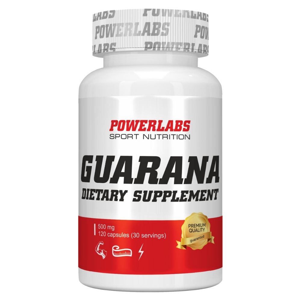 Энергетик PowerLabs Guarana (Гуарана) 500 mg 120 caps