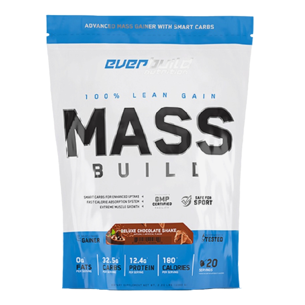 Гейнер Ever build nutrition Mass Build 1000 g Шоколадный коктейль делюкс