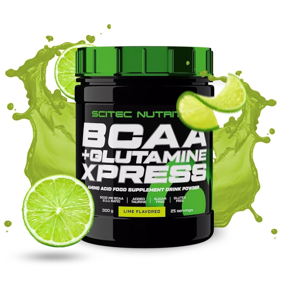 BCAA Scitec Nutrition BCAA + Glutamine Xpress 300 g Лайм 