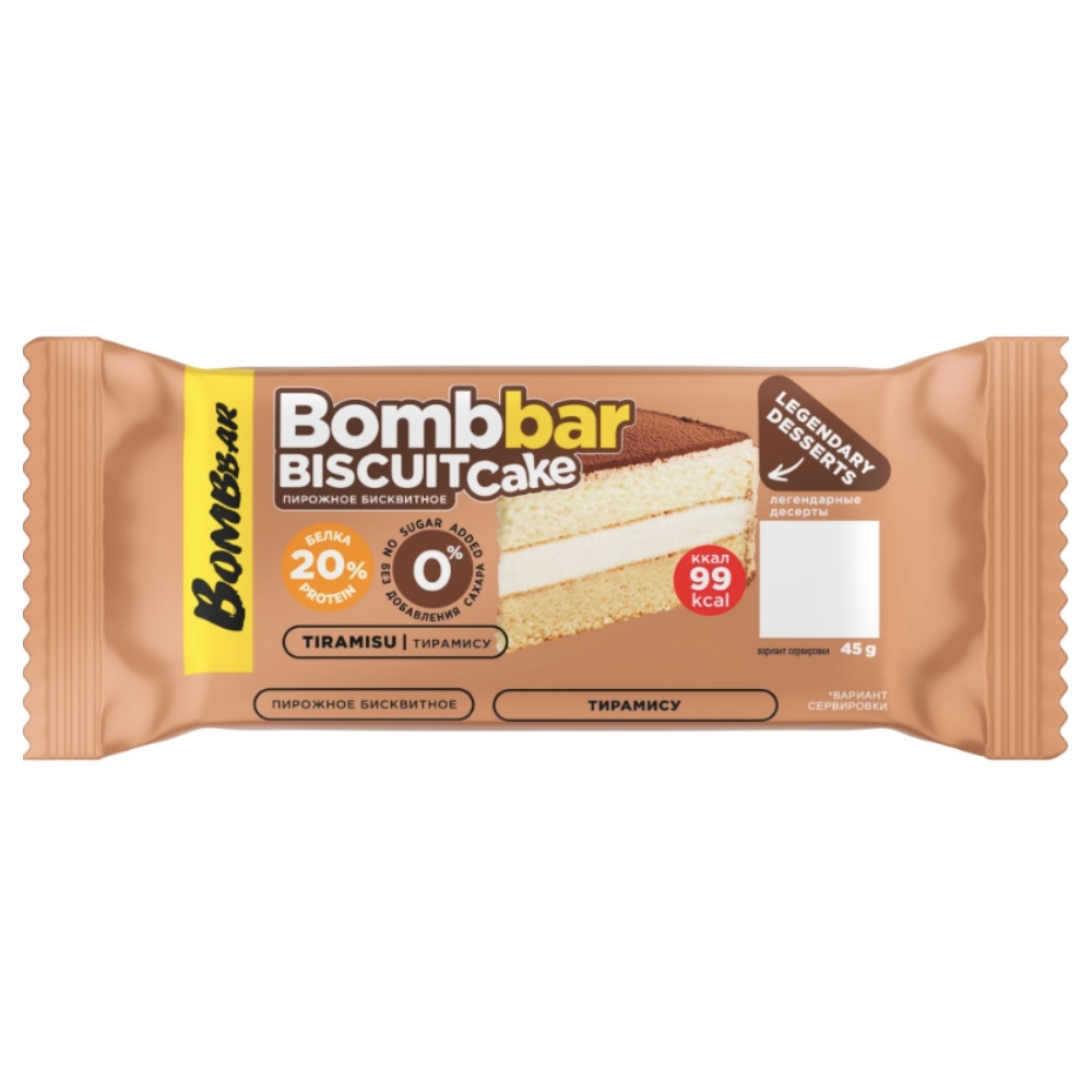 Диетическое питание Bombbar пирожное 45 g Тирамису