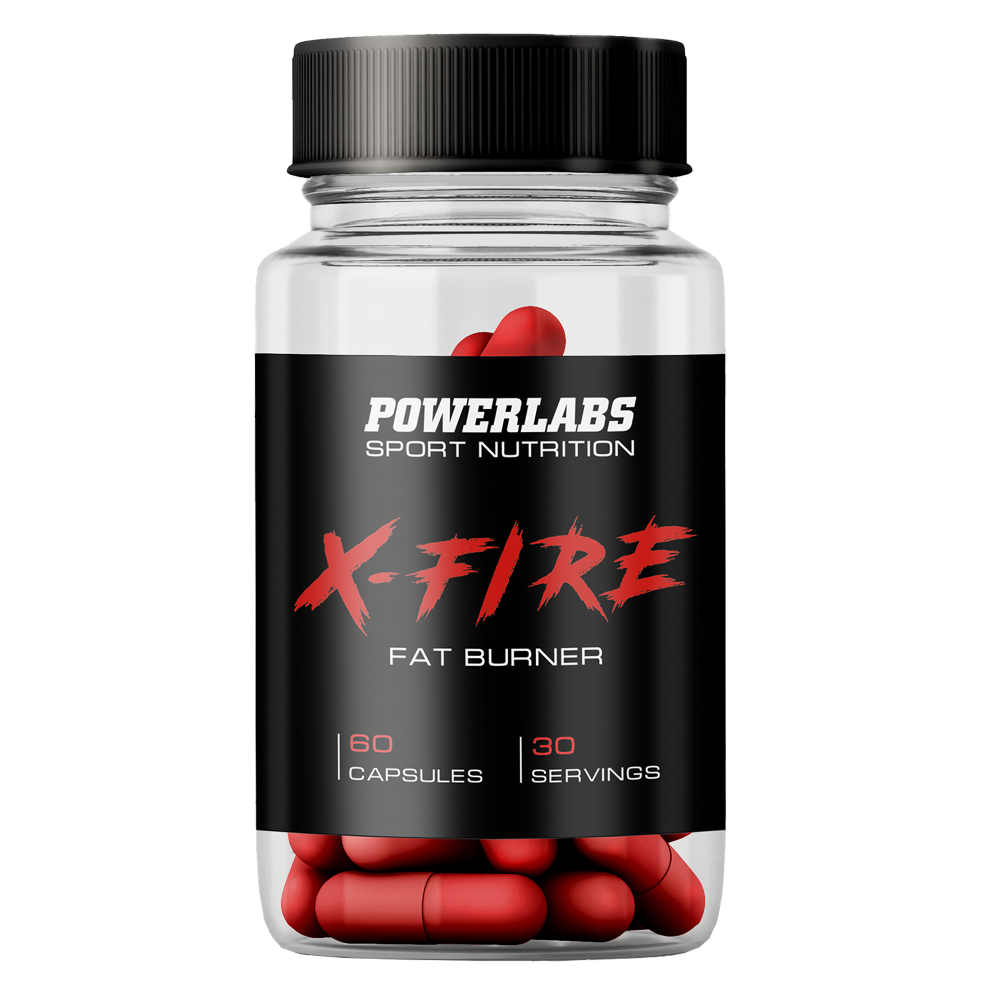 Сжигатель жира PowerLabs X-Fire Жиросжигатель для похудения 60 капсул