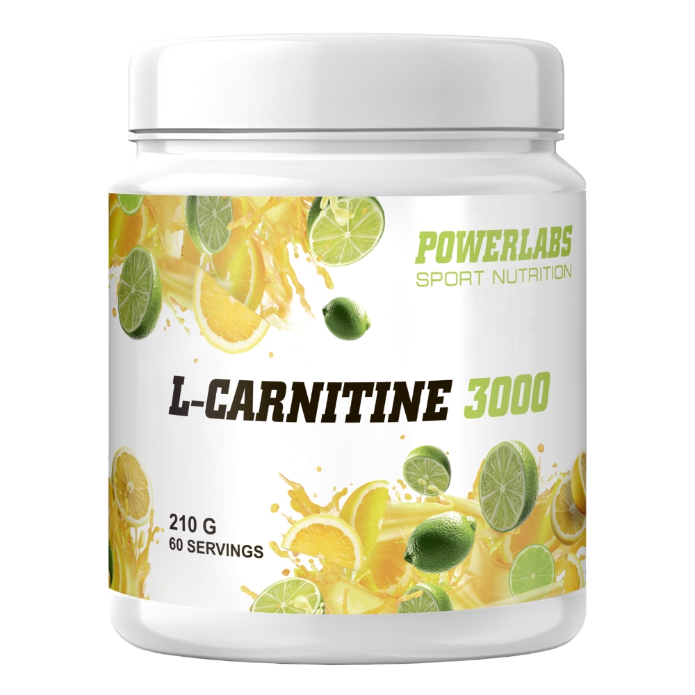 L-карнитин PowerLabs Л-карнитин (L-Carnitine) 210 гр Лимон лайм
