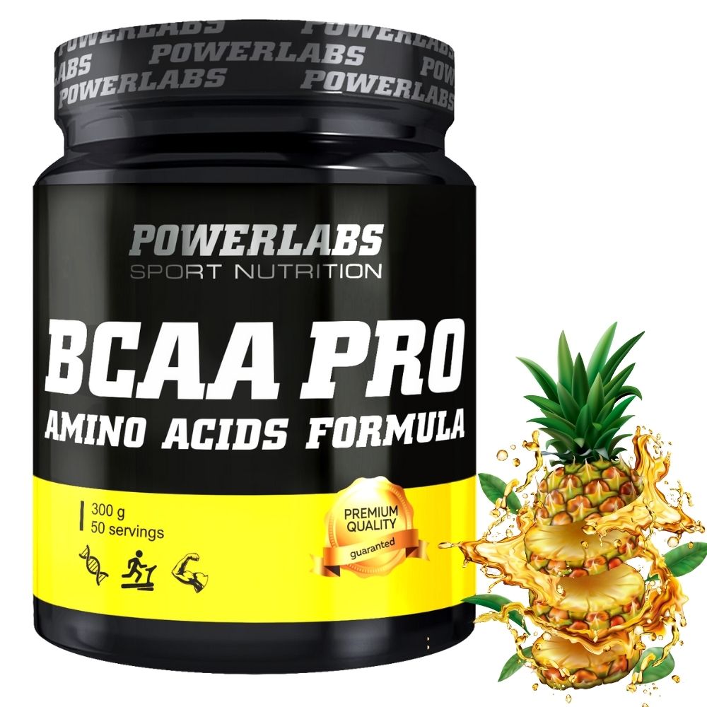 BCAA PowerLabs BCAA PRO (БЦАА) 300 g Ананас